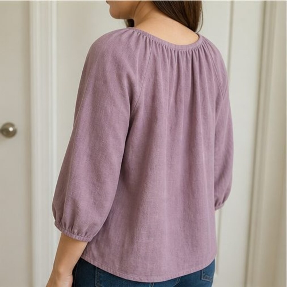 Mauve Wrap Blouse - Picture 3 of 6